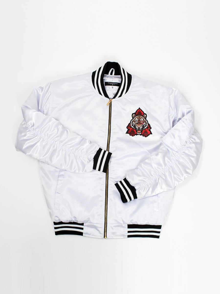 Satin white outlet jacket