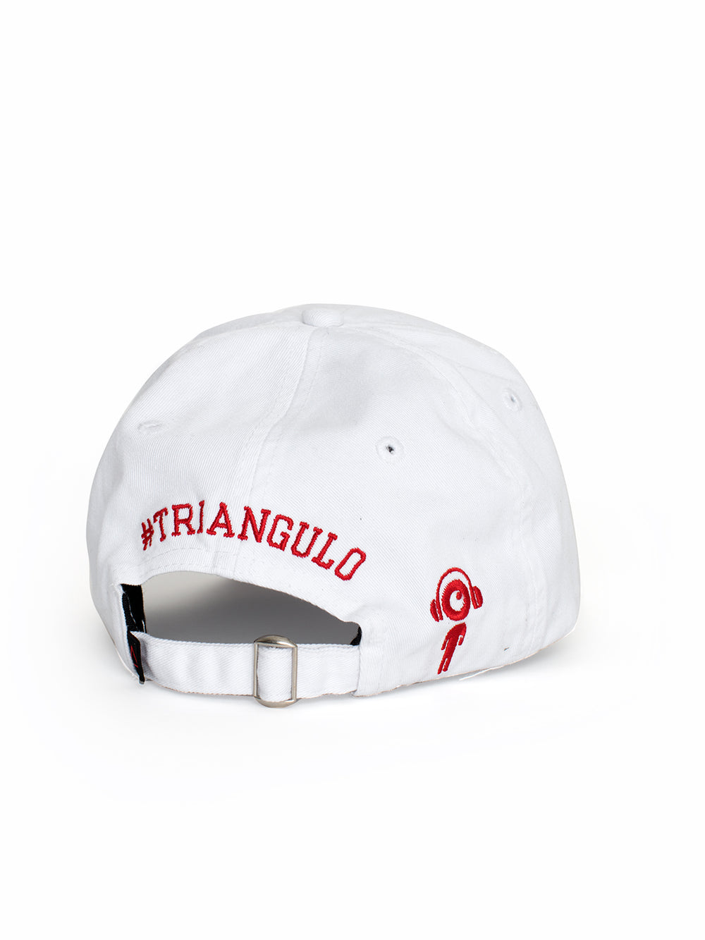 DISTRESS DAD HAT WHITE  - RED TRI - Triangulo Swag