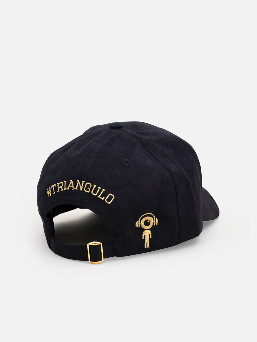 Suede Dad hat Black Gold tri Triangulo Swag
