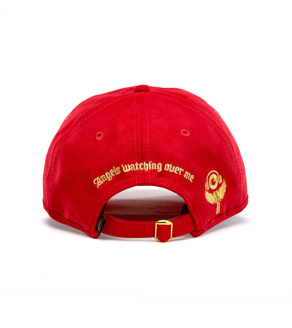 Angels Watching Over Me - Red Suede Hat
