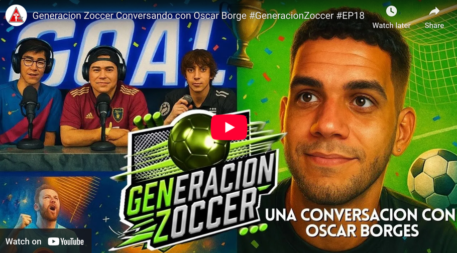 Interfaz de Zoccer mostrando selección de juegos