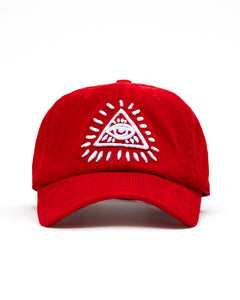 TRUST YOUR DOPENESS Corduroy Dad Hat - RED