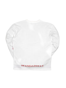 WHITE / RED Triangulo Crewneck - Triangulo Swag