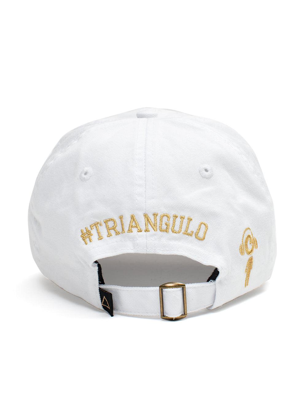 DISTRESS DAD HAT WHITE - GOLD TRI - Triangulo Swag