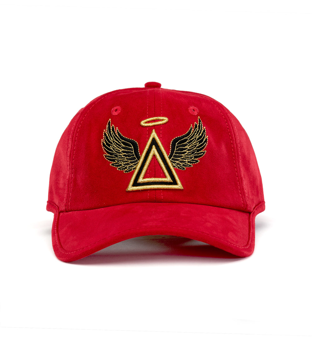 Angels Watching Over Me - Red Suede Hat