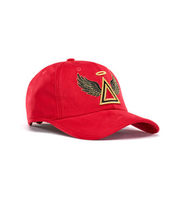 Angels Watching Over Me - Red Suede Hat
